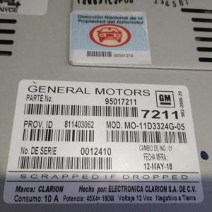 Estereo Chevrolet Aveo 2012 Original (06581216)