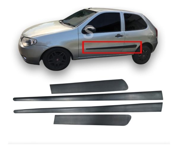 Kit X4 Molduras Baguetas Fiat Palio 2004-2007 3p Original