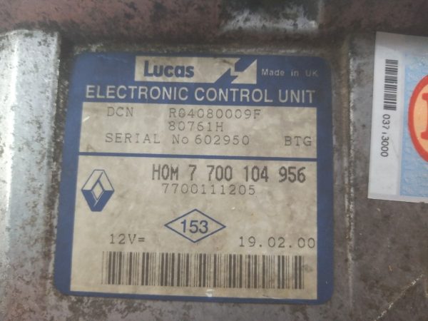 Modulo De Inyeccion Renault Clio 1.9 (03713000)