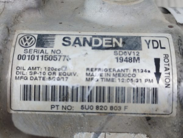 Compresor De A/a Vw Suran 1.6 Msi (05662390)