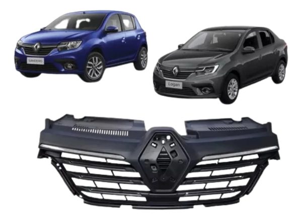 Grilla Central Renault Logan Sandero V/ Cromada 2014-2019