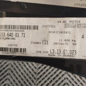 Panel Trasero Mercedes Benz Clase C Original